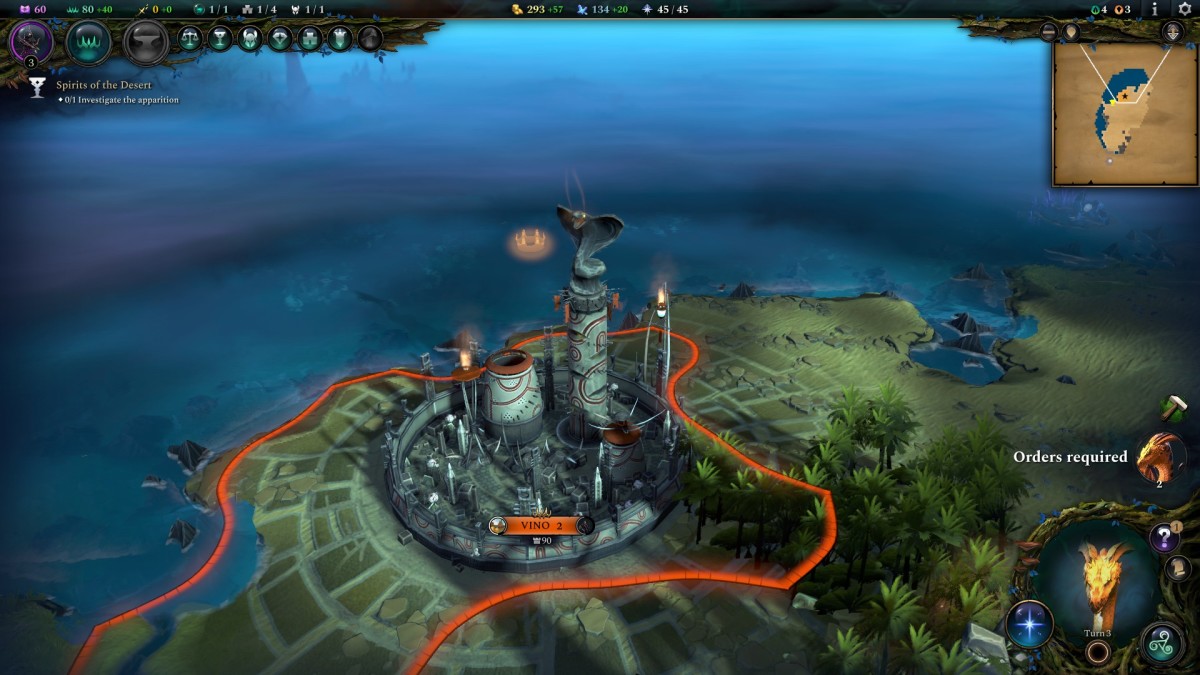 Age of Wonders 4 Primal Fury screenshot showing a city.