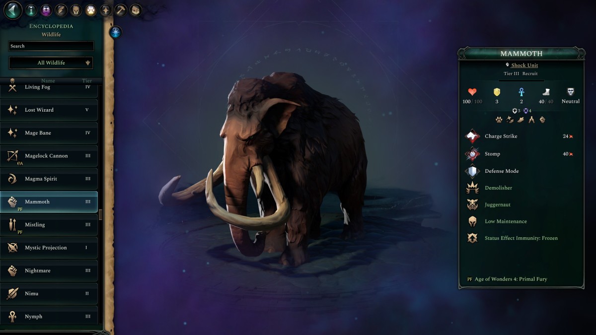 Age of Wonders 4 Primal Fury Mammoth.