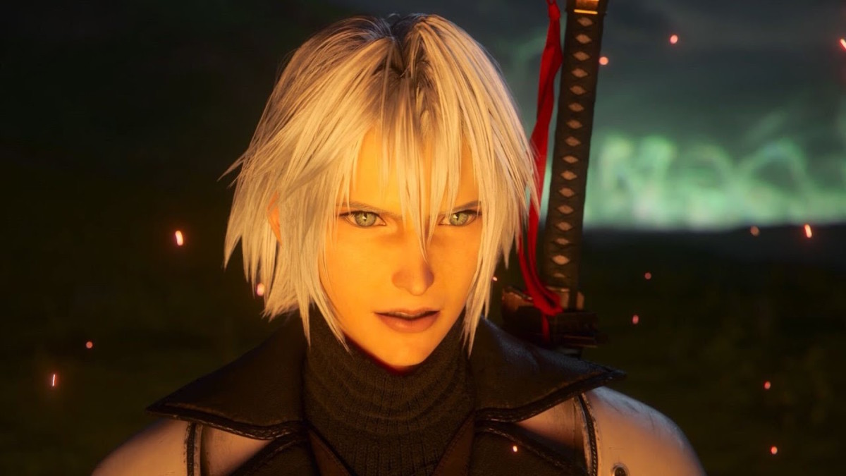 Young Sephiroth with short silver hair, from Final Fantasy 7 Ever Crisis