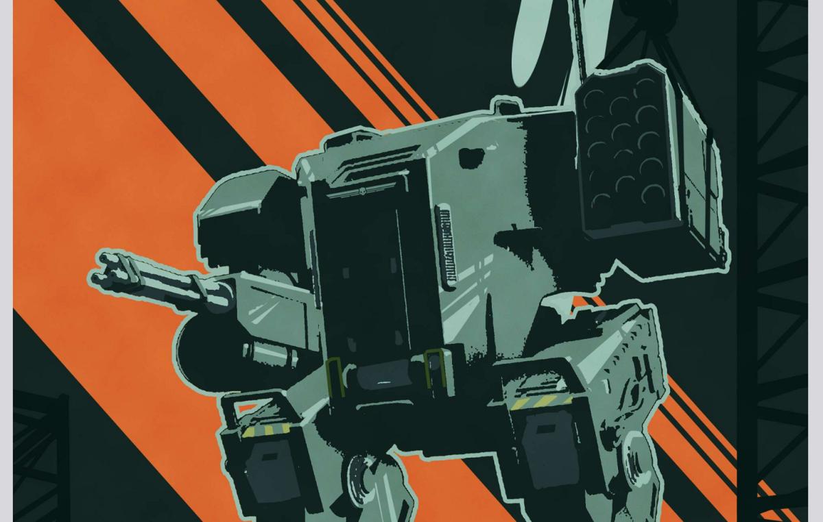 Helldivers 2 propaganda poster showing a brand-new exosuit.