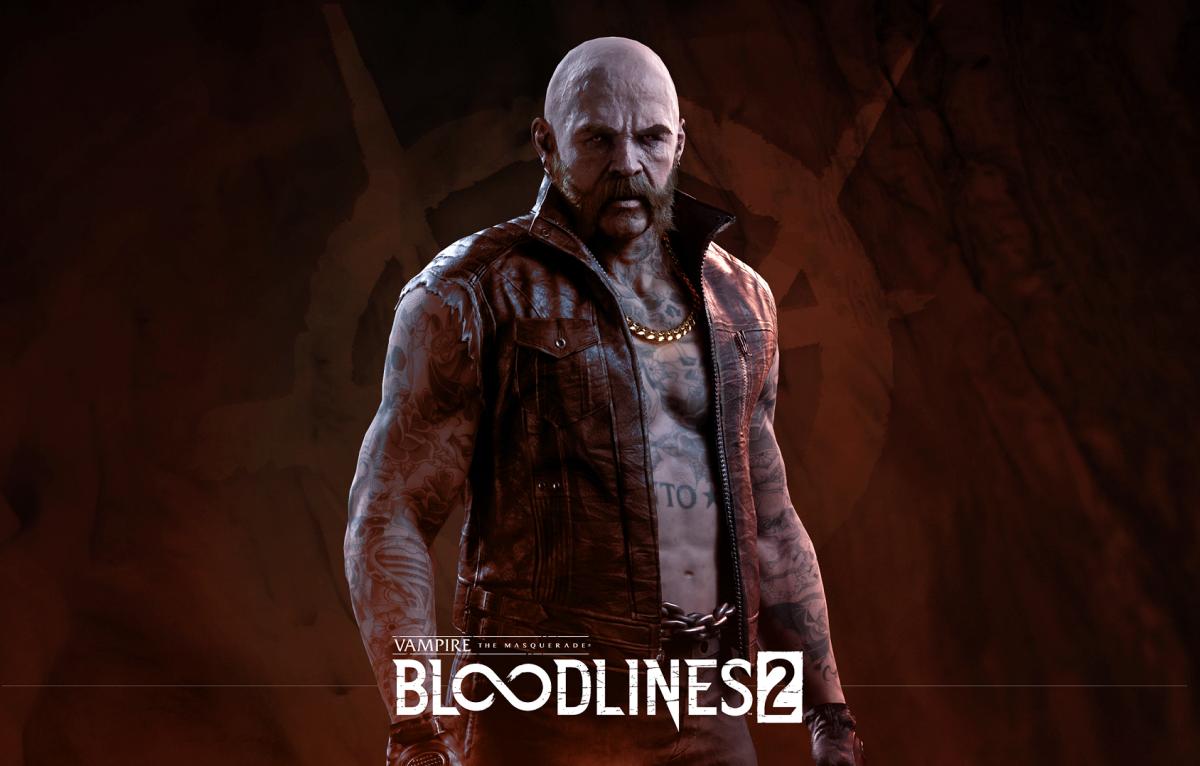 Vampire: The Masquerade - Bloodlines 2 poster showing Silky, a Brujah Clan member.