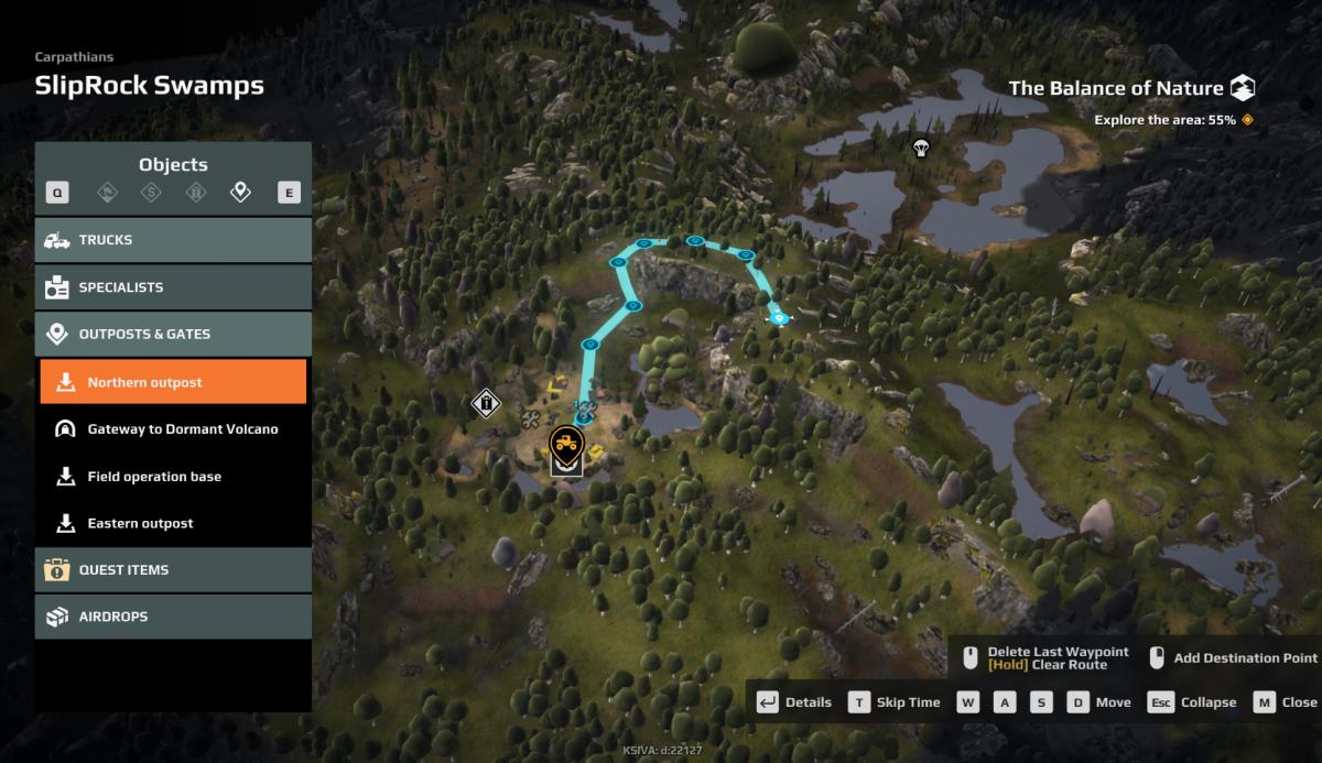 Expeditions: A MudRunner Game in-game map
