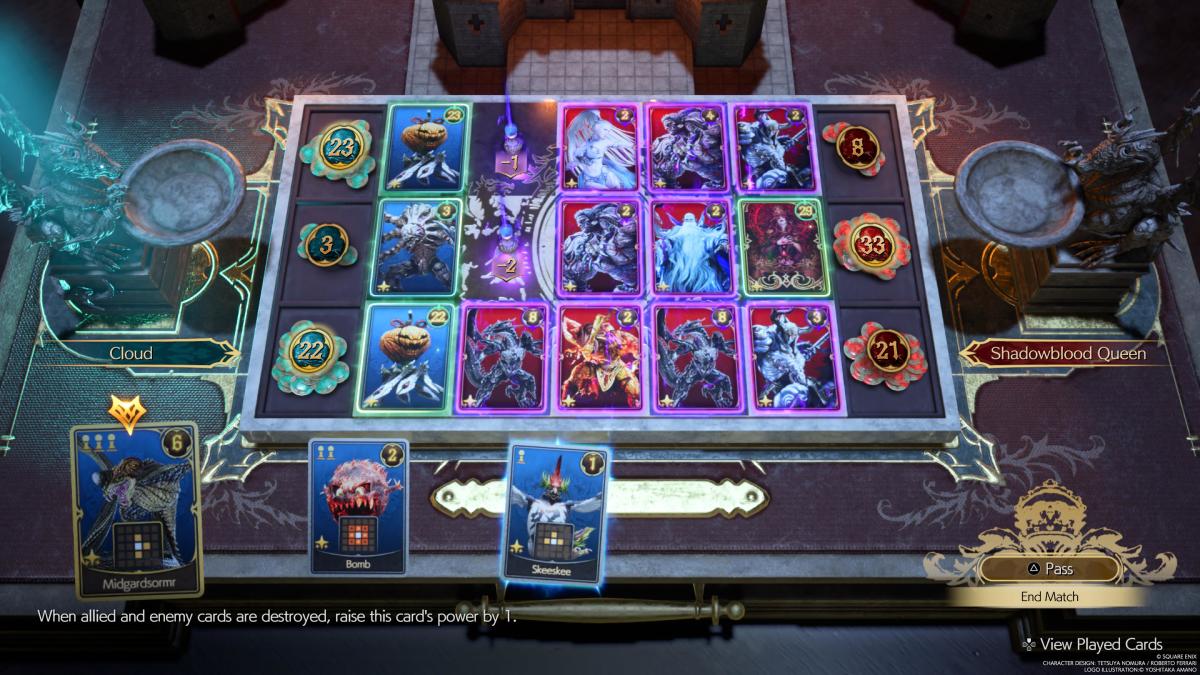You can beat the Shadowblood Queen with only three cards on the field.
