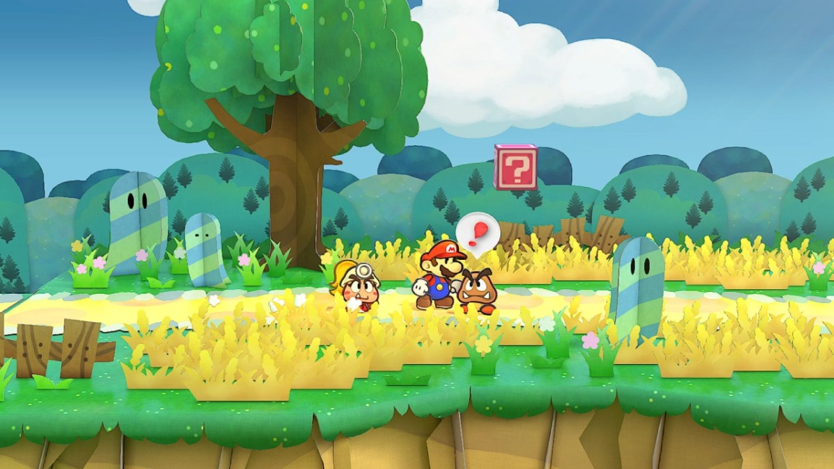 A screenshot of the remake for Paper Mario: The Thousand Year Door with