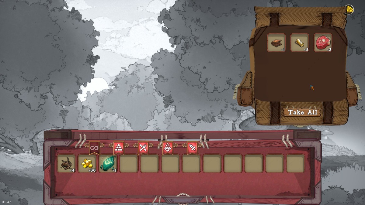 Goblin Stone screenshot showing inventory management.