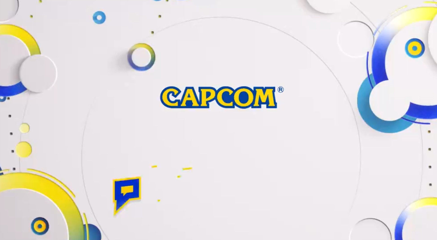 Capcom logo on light gray background.