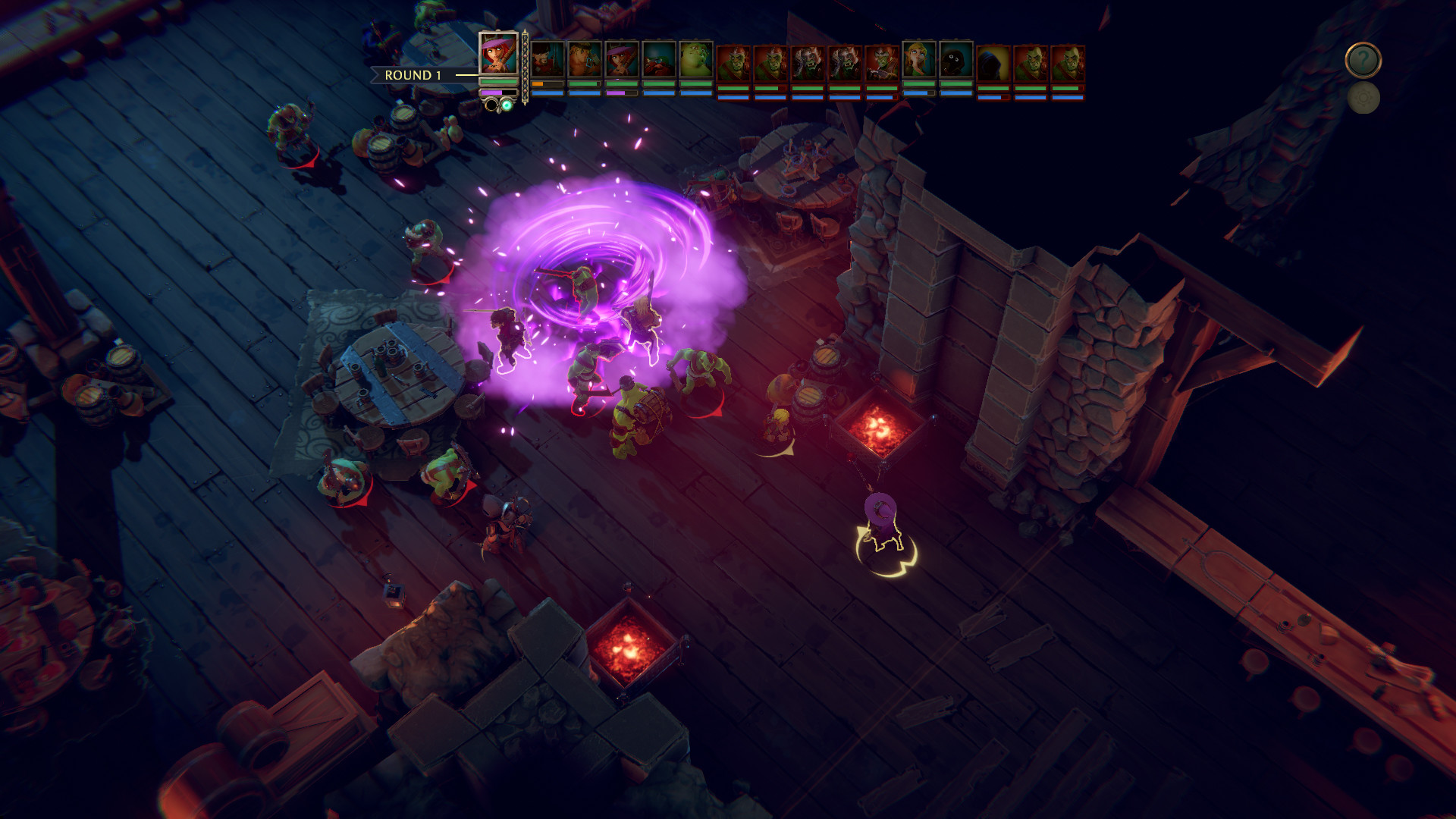 The Dungeon Of Naheulbeuk: The Amulet Of Chaos screenshot of a battle.