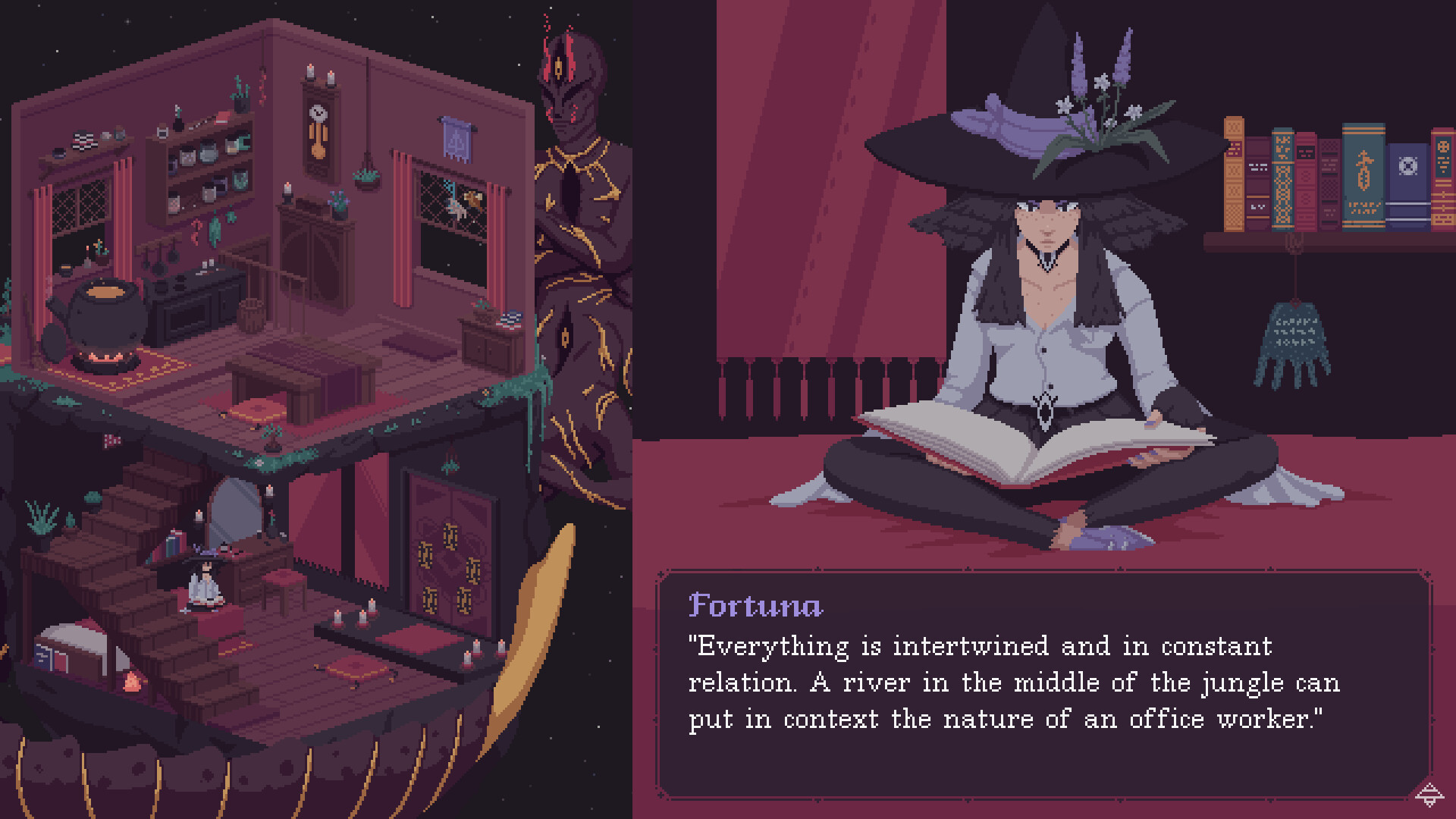 Cosmic Wheel Sisterhood video game screenshot showing Fortuna
