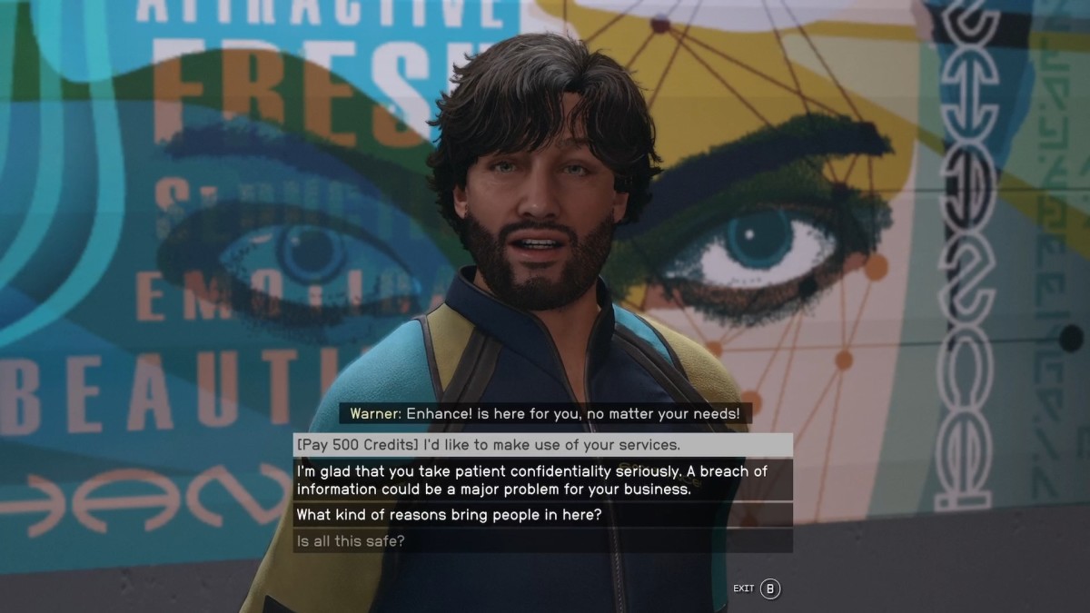 Warner Connell, the manager of Enhance! Genetic Salon in New Atlantis in the video game Starfield