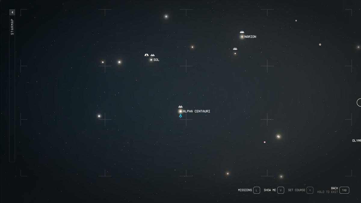 Starfield Star Map Alpha Centauri 