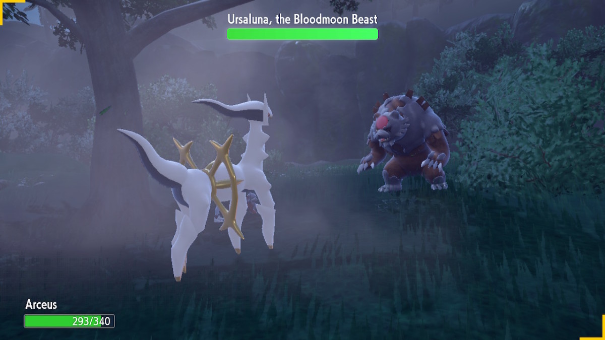Pokémon SV DLC Bloodmoon Ursaluna battle