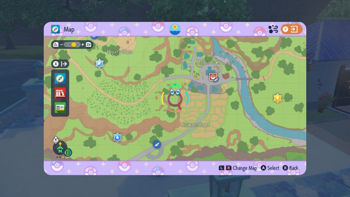 A map screen in Pokemon SV.