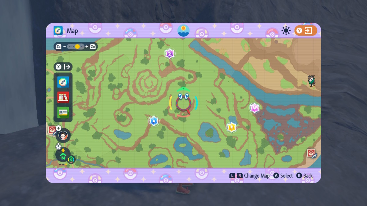 A map in Pokemon SV