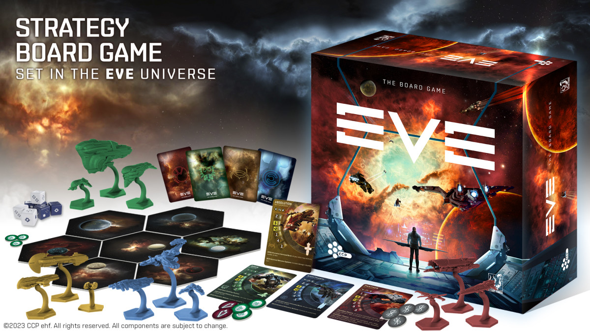 Eve Online the board game box and components