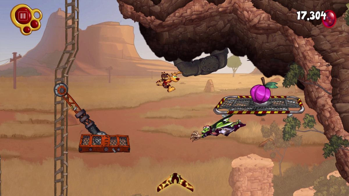 Screenshot showing a level in TY the Tasmanian Tiger 4: Bush Rescue Returns