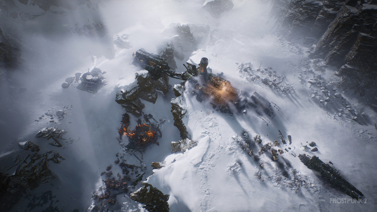 Frostpunk 2 screenshot of the map.