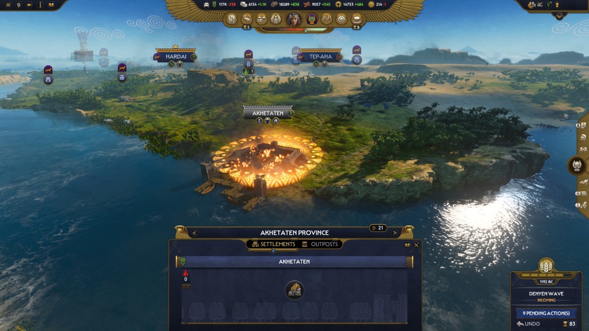 Total War: Pharaoh ruined city of Akhetaten.