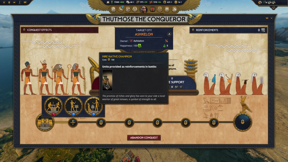 Total War: Pharaoh Thutmose Ancient Legacy screen.