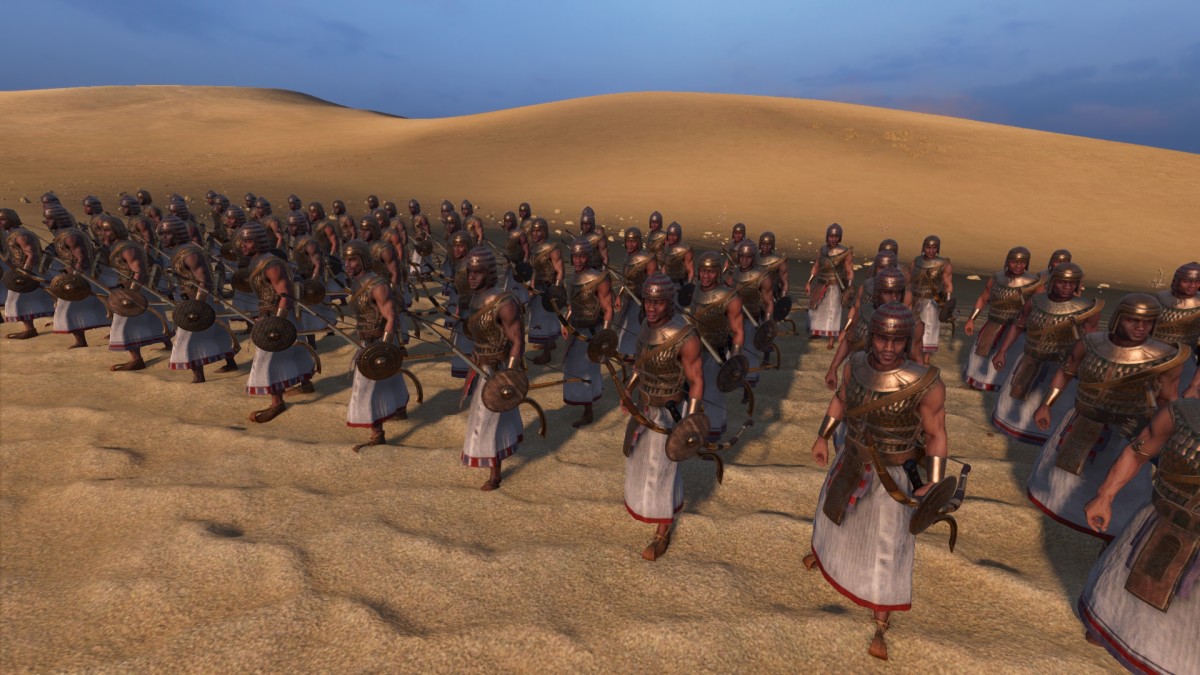 Total War: Pharaoh screenshot of Armored Kushite Archers.