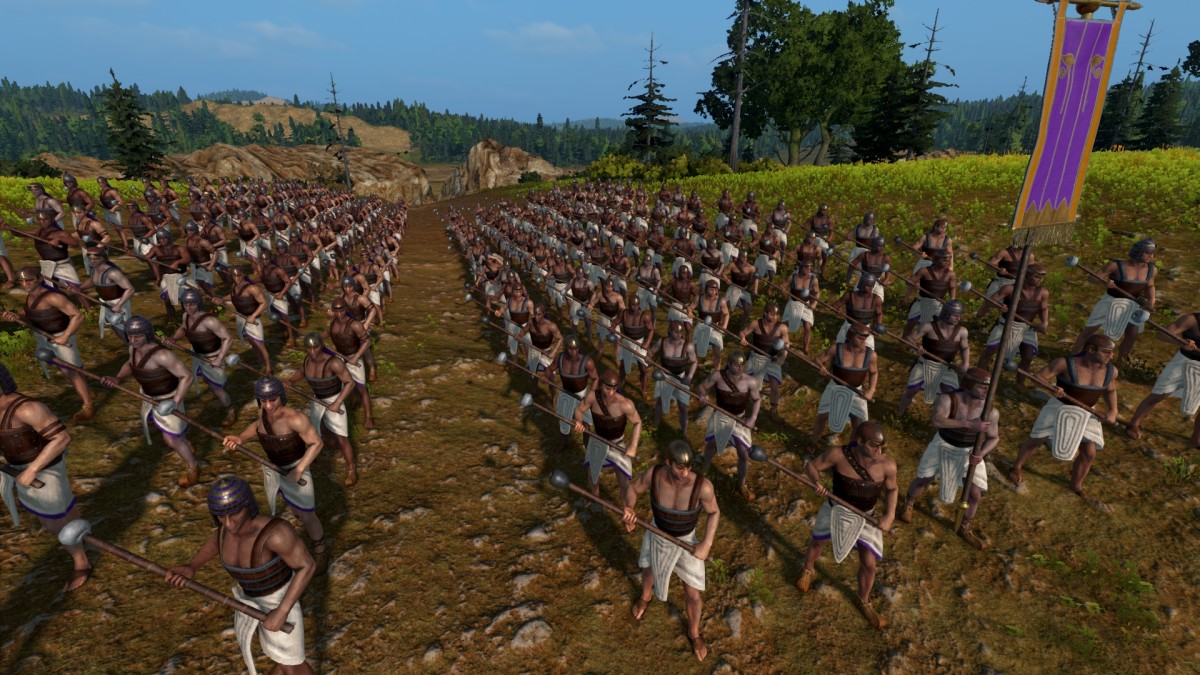 Total War: Pharaoh screenshot of Elite Clubmen.