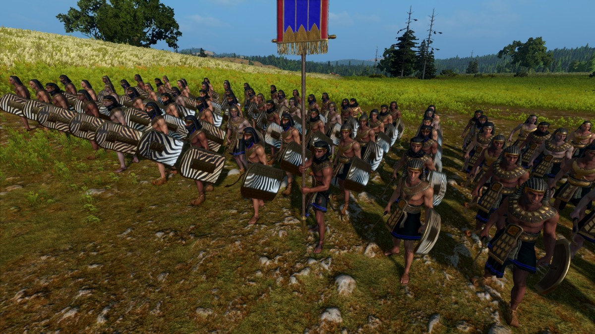 Total War: Pharaoh screenshot of Elite Medjay Warriors.