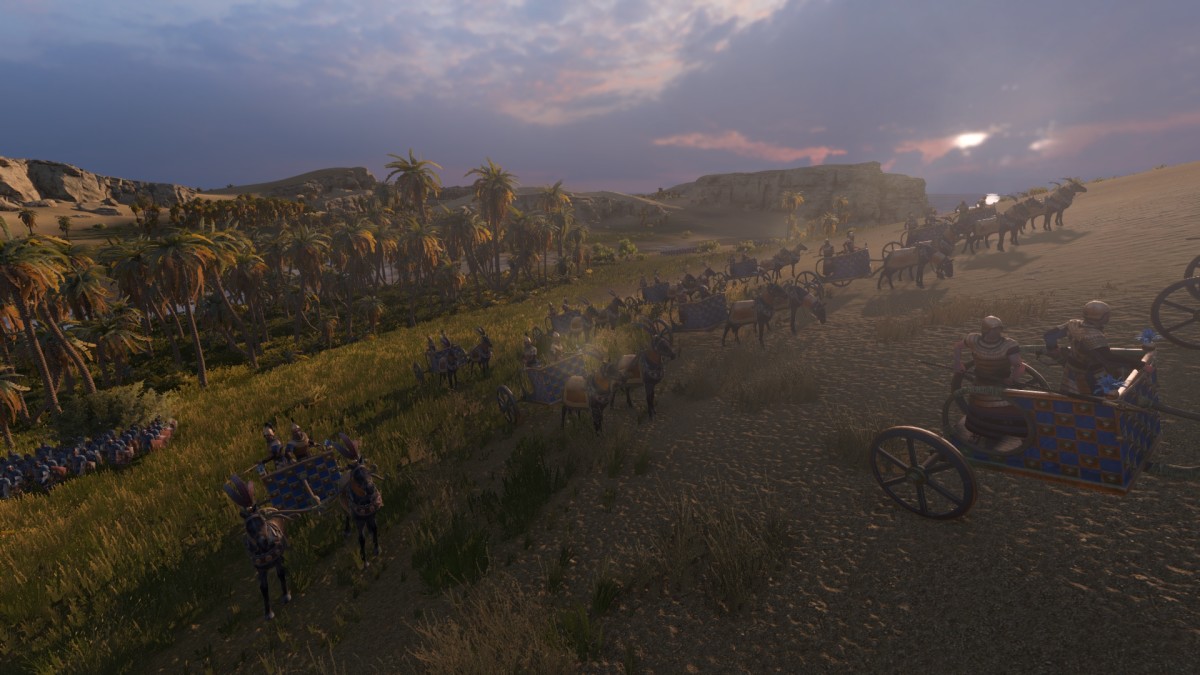Total War: Pharaoh screenshot of Maryannu Chariots.