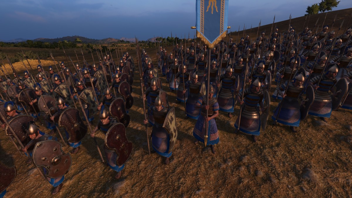Total War: Pharaoh screenshot of Veteran Hittite Spearmen.