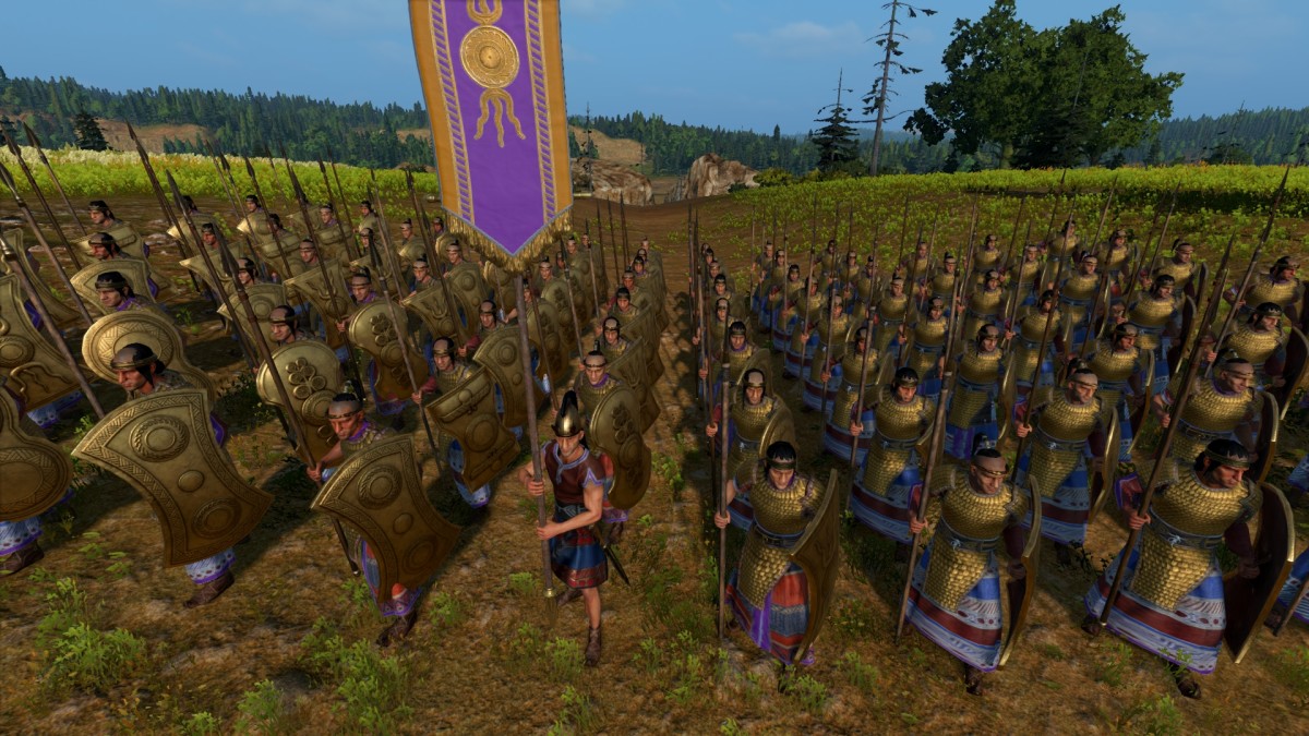 Total War: Pharaoh screenshot of Golden Spearmen.