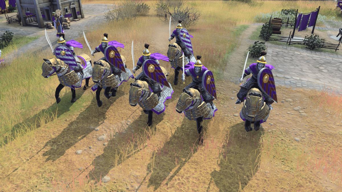 Age of Empires 4 Byzantine cataphracts.