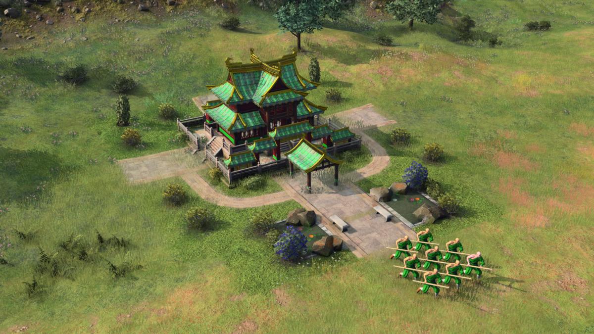 Age of Empires 4 screenshot of Shaolin Monks.