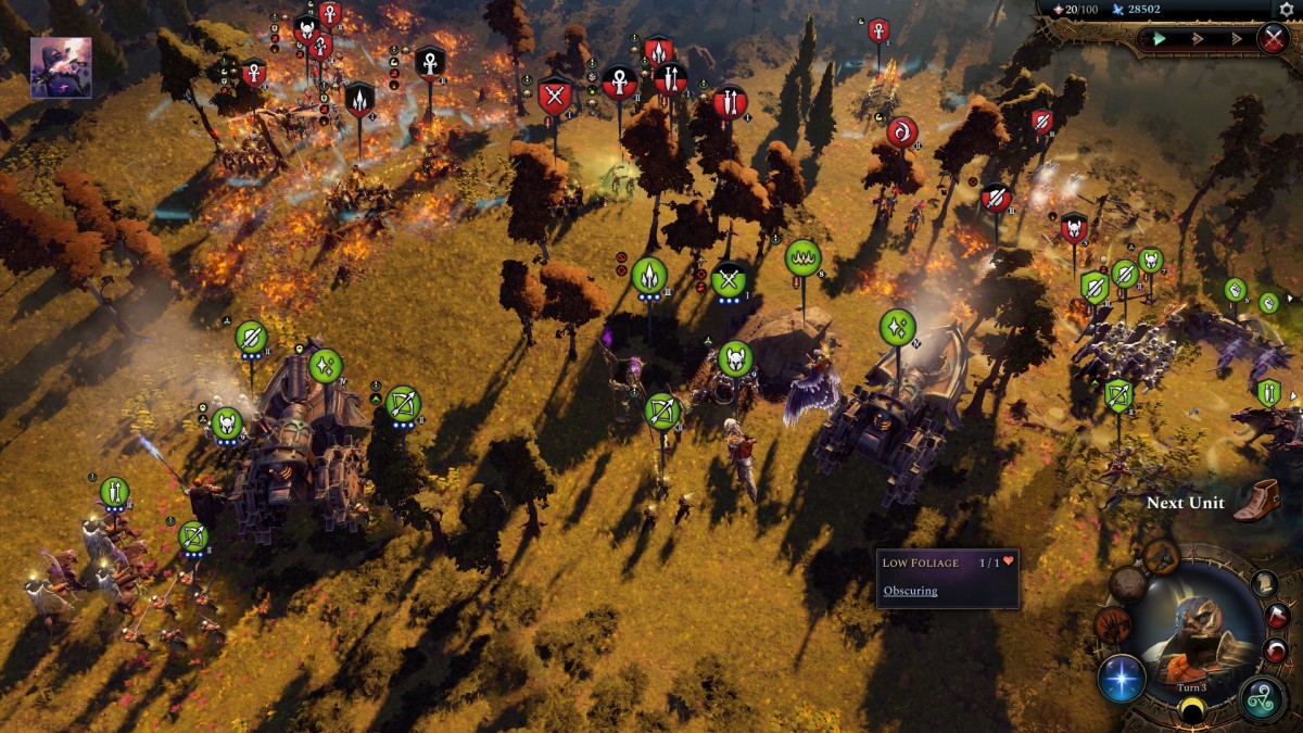 Age of Wonders 4 Empires & Ashes battle screenshot.