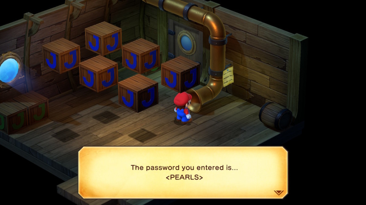 The password is PEARLS.