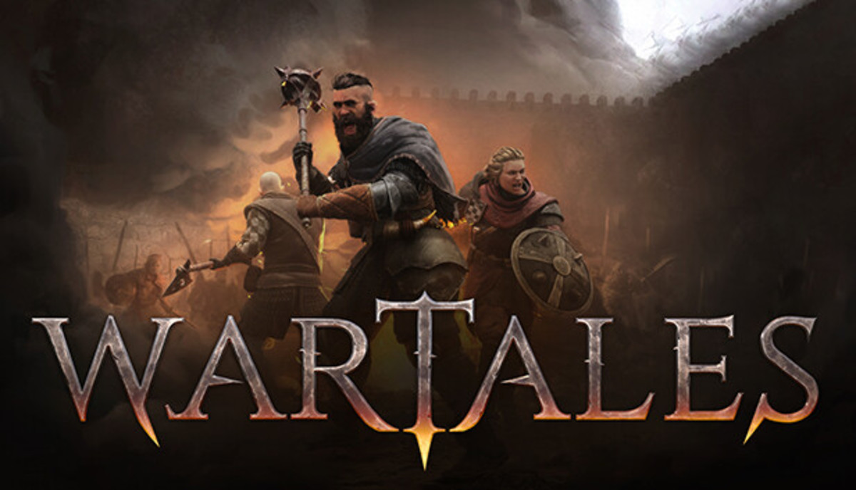 Wartales keyart showing the title and medieval warriors.