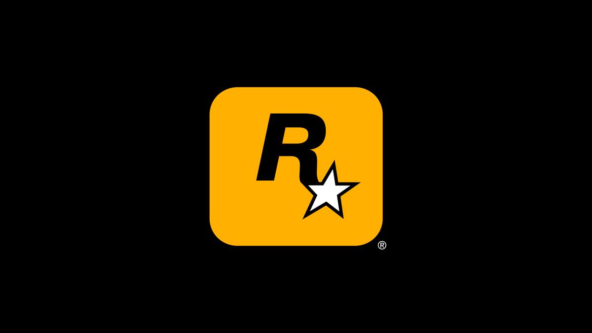 Rockstar Games logo on black background.