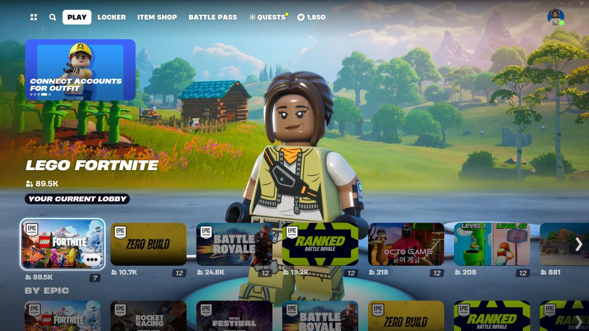 Lego Fortnite can be played solo or with up to 7 friends
