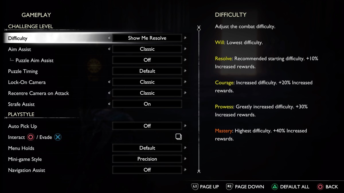 God of War Ragnarok Valhalla DLC difficulty options