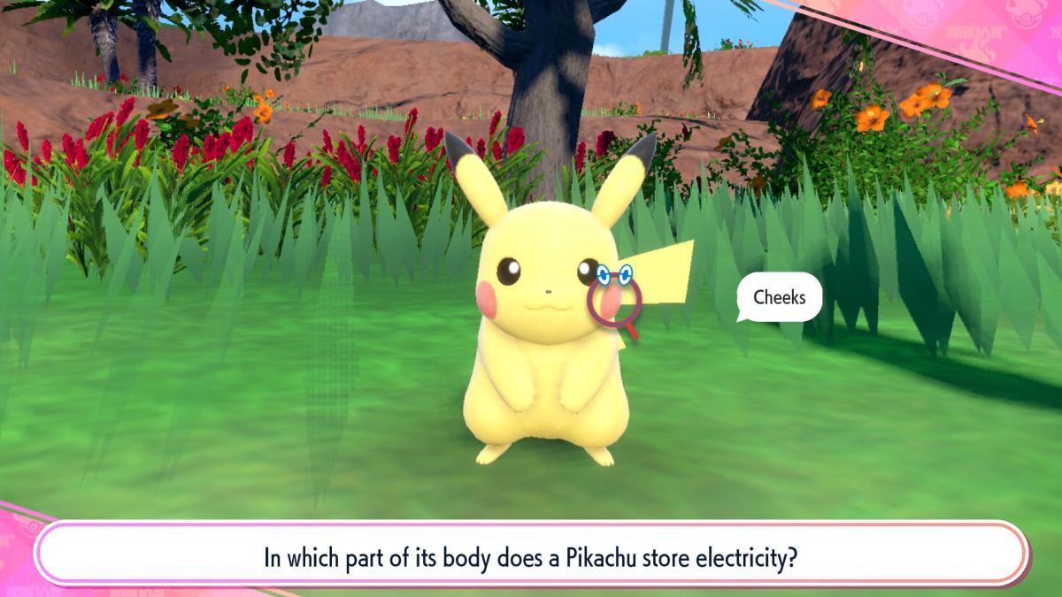 Pikachu stores electricity in its cheeks