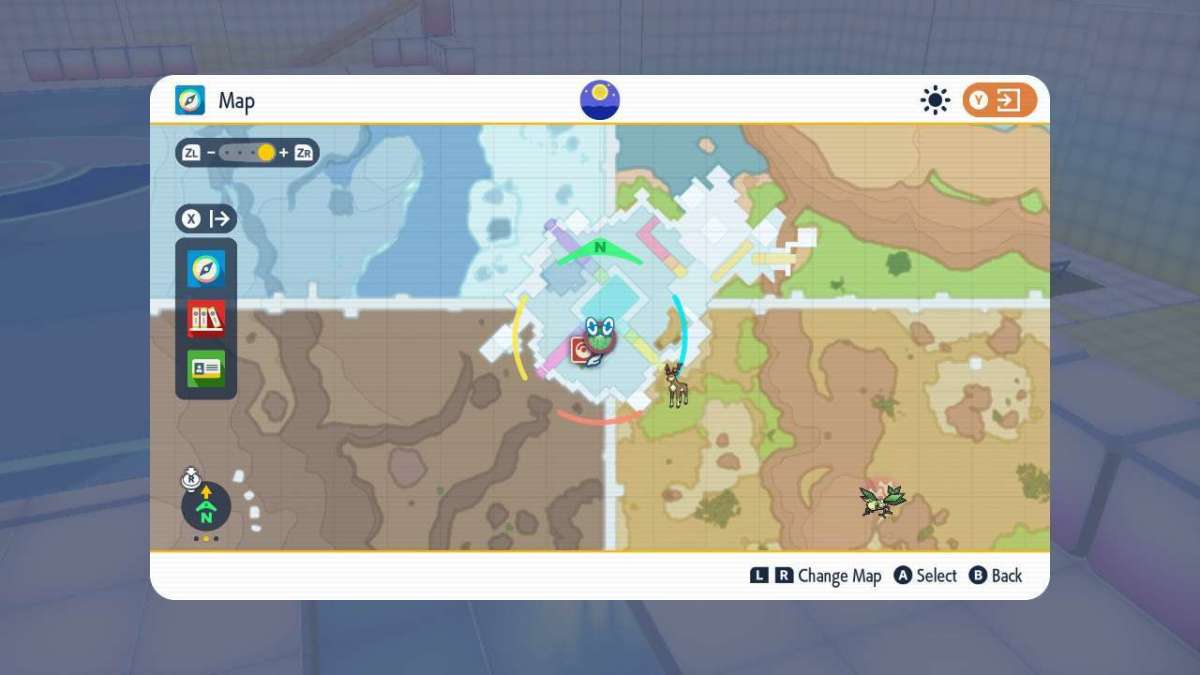 The location of the Syncro Machine shown on the map in Pokemon Scarlet and Violet Indigo Disk DLC